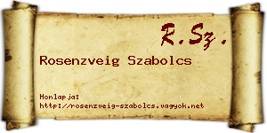 Rosenzveig Szabolcs névjegykártya